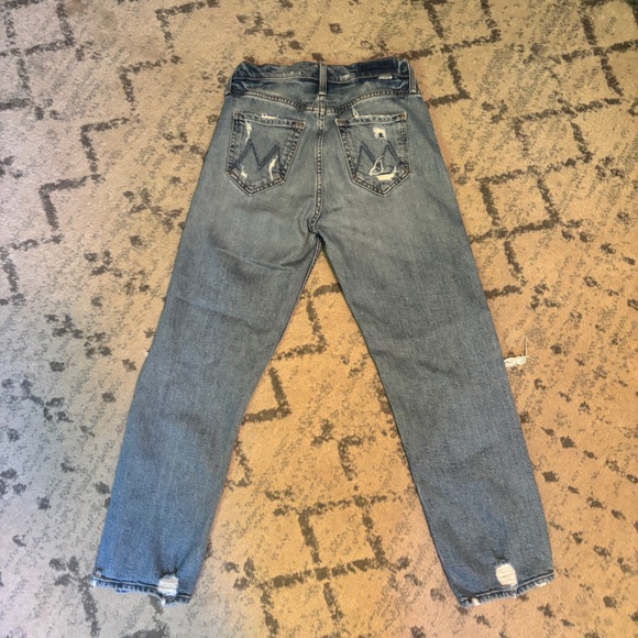 MOTHER Blue Distressed Boyfriend Jeans - Picture 5 of 7